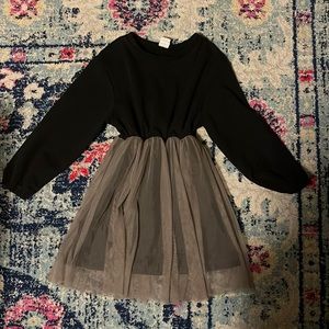 Sweatshirt Dress with Tulle